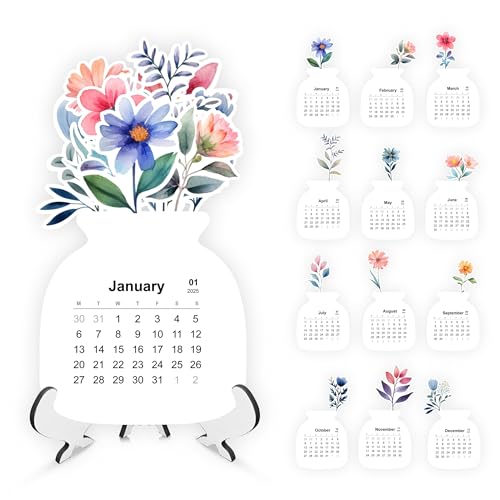Sketchfab 2025 Unique Desk Calendar Mini Monthly Calendar 12 Months Standing Flip Jar calendar for s