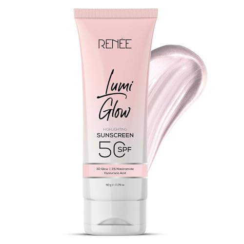 Image of RENEE Lumi Glow Highlighting Sunscreen with SPF 50 | Lightweight & Non-Sticky | No White Cast | Prot