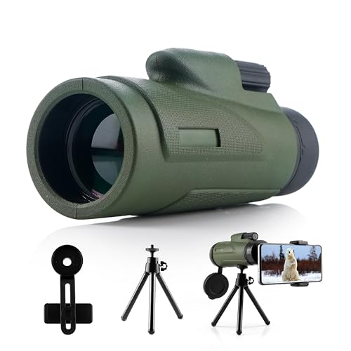 Cezo 12x50 Monocular for Adults Kids,HD Monocular Scope for Gifts Monocular Telescope for Smartphone