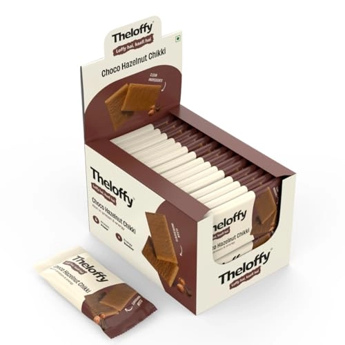 Image of THELOFFY Choco Hazelnut Chikki Nut & Jaggery Crunch Bar Cocoa Flavoured Traditional Sweet Snack Trea