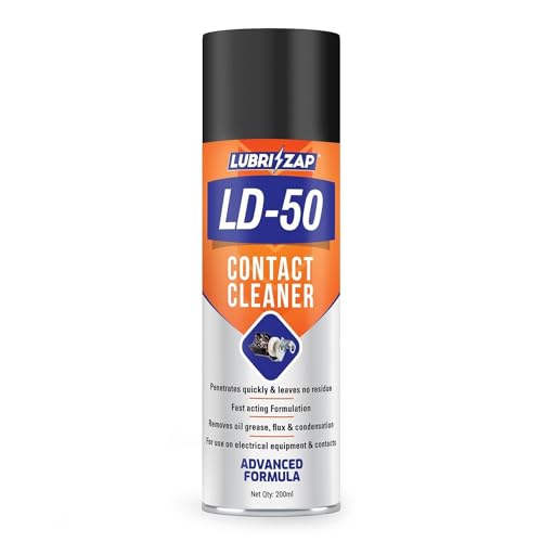 Lubrizap Contact Cleaner 200ml - Drive Out Dirt, Dust, Oil, Flux Residue and Moisture from Sensitive