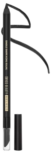 SWISS BEAUTY Select Single Swipe High Impact Kohl Cream Matte Kajal | With In-Built Smudger | 16-Hou