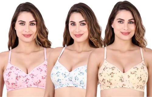 Image of Imsa Moda Polycotton Non-Wired Non-Padded Full Coverage Bra, Comfortable Everyday Bra for Women (Pac
