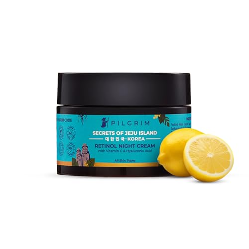 Image of PILGRIM Korean Retinol Anti Aging Night Cream with Hyaluronic Acid & Vitamin C |Discover young, wrin